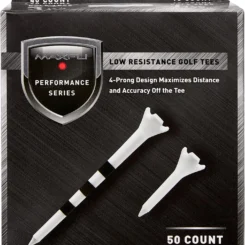 Discount - Maxfli Performance Series Low Resistance 3 1/4'' & 1 1/2'' White Golf Tees - 50 Pack For Unisex